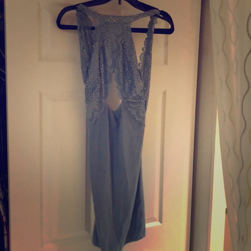 Shade open back mini dress